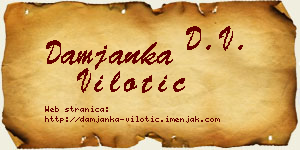Damjanka Vilotić vizit kartica